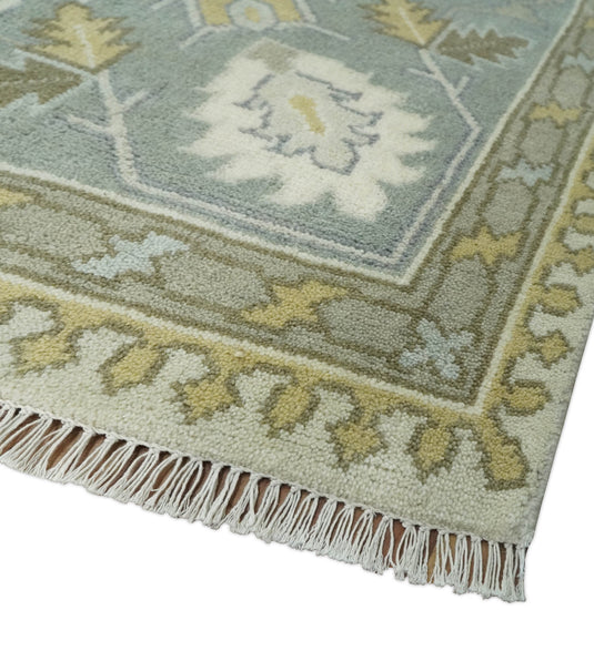 10x13 Large Oushak Ivory and Grey Traditional Persian Rug Made with Wool | Hand Knotted Vintage Rug, Living Room Rug |CP9511014