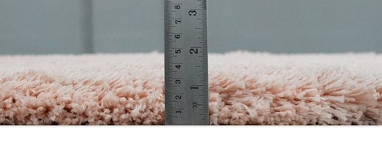 Hand Woven Soft Solid Plush  3x5, 4x6 and 5x7 Dark Pink Shaggy Area Rug | SHAG11