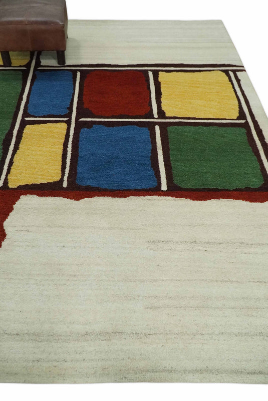 Hand Knotted Multicolored modern Lori Gabbeh Traditional Antique Southwestern rug, 6X8