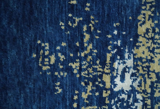 Hand Knotted Blue, beige and Ivory Abstract design Lori Gabbeh Traditional Antique Southwestern rug, 4x6