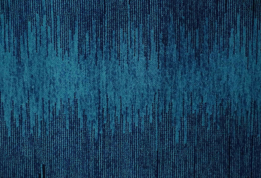 Hand Woven Ombre Blue Abstract Wool Southwestern Lori Gabbeh Rug, 5x7 | KNT37