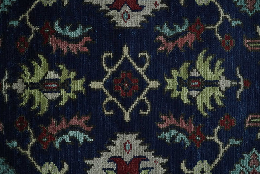 Fine Hand knotted Blue, Beige and Rust Traditional Oushak Area Rug | CP1086