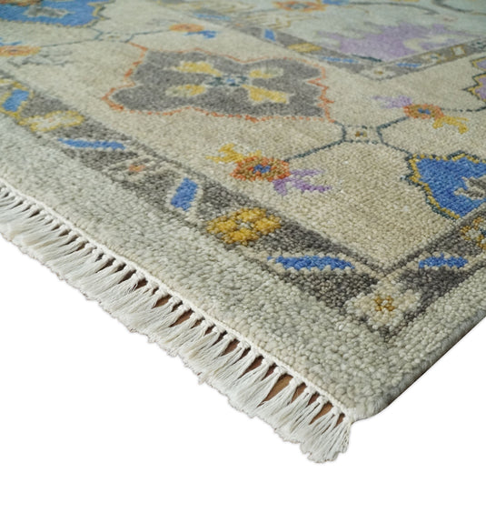 Hand knotted Antique Silver, Beige and Grey Traditional wool area rug | CP977810